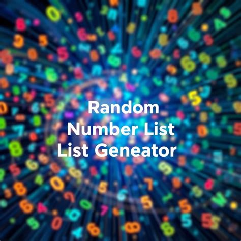 random number list generator|Random Number Generator .